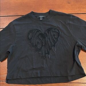 All Saints Charcoal Graphic Tee